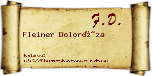 Fleiner Doloróza névjegykártya